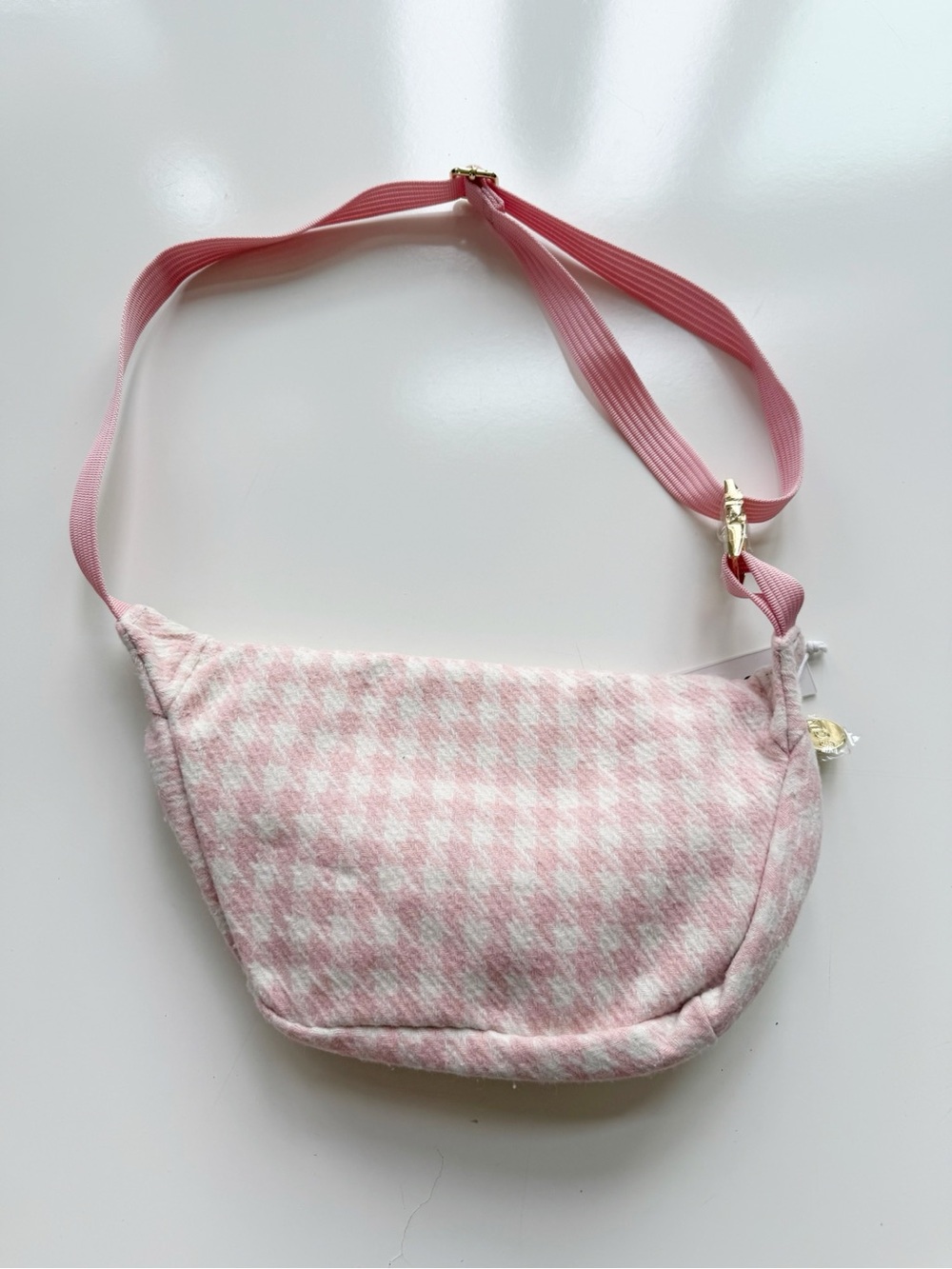 NWT Stoney Clover Lane Quilted Jumbo Fanny Pack Pink Houndstooth - Picture 5 of 7